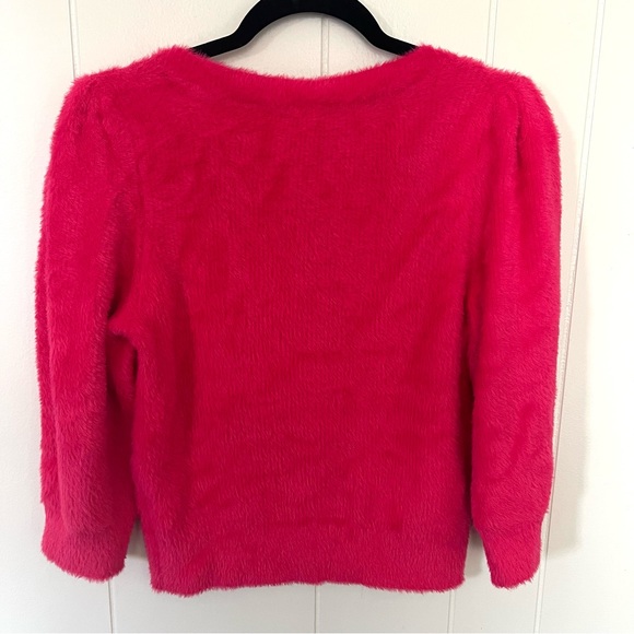 NWT Free People Hot Pink Fuzzy Sweater Medium - Picture 3 of 5